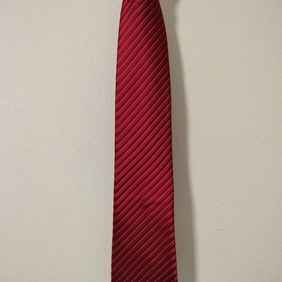 Sean John Men's Silk Necktie Tie Red Striped Formal Business Wear - Picture 9 of 13